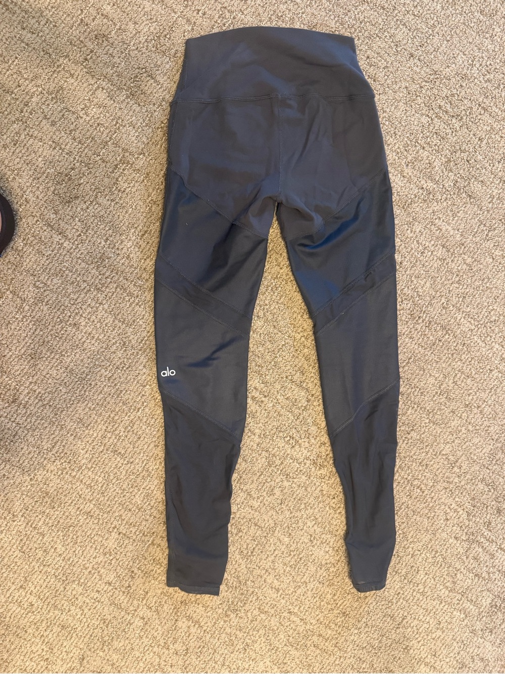 Alo High-Waist Gray Mesh Leggings